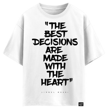 Lionel Messi - The best decisions are made with the heart (оверсайз футболка)
