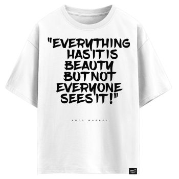 Andy Warhol - Everything has it is beauty but not everyone sees it  (оверсайз футболка)