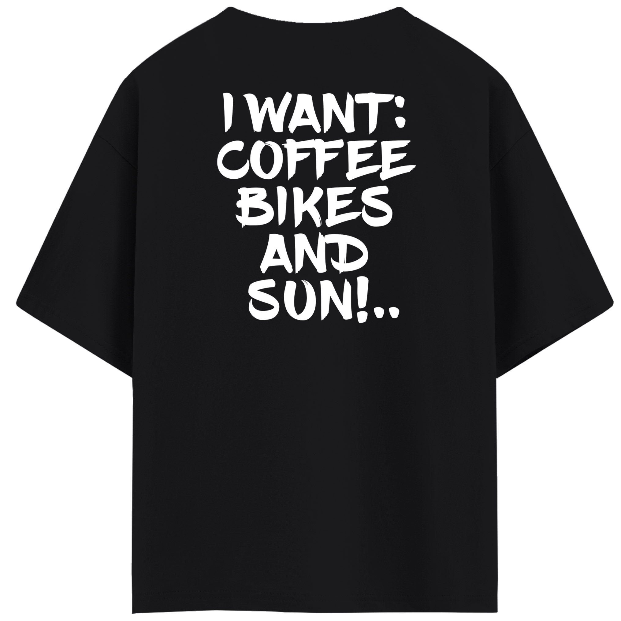 I want coffee bikes and sun (оверсайз футболка)