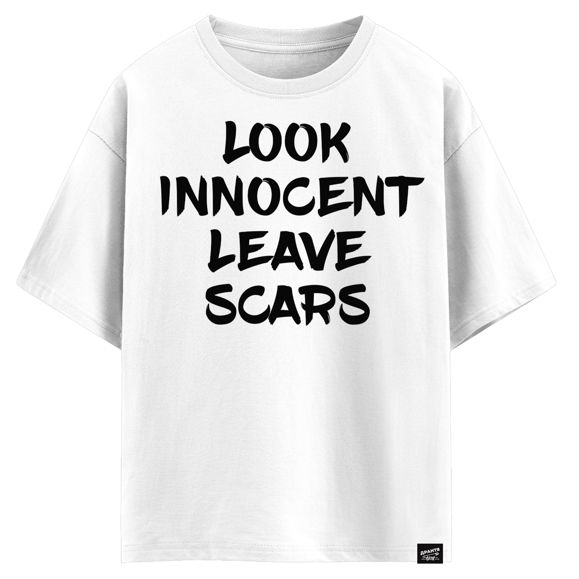 Look innocent, leave scars (оверсайз футболка)