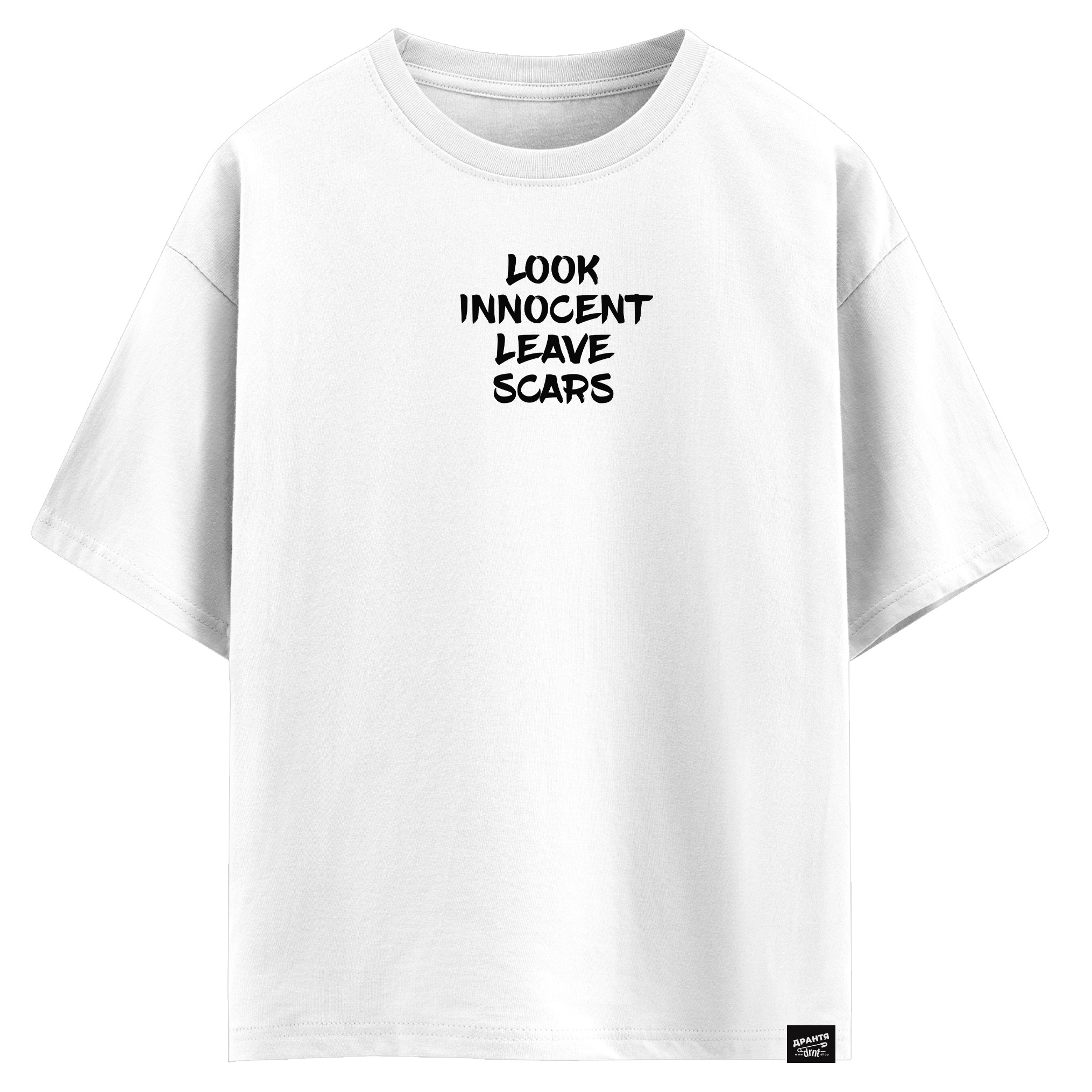 Look innocent, leave scars (оверсайз футболка)